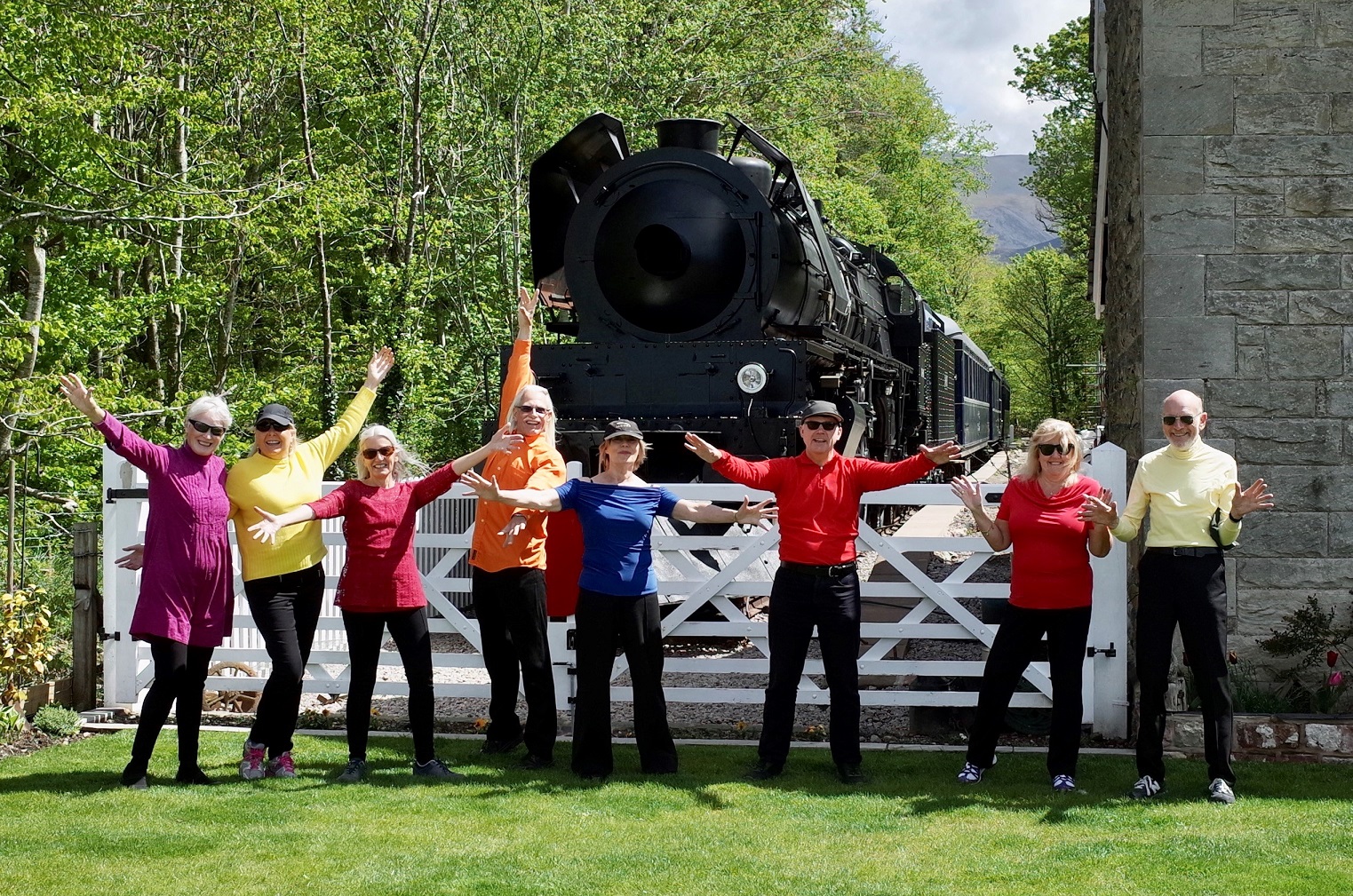 Cockermouth dance team at Bassenthwaite Lake station
