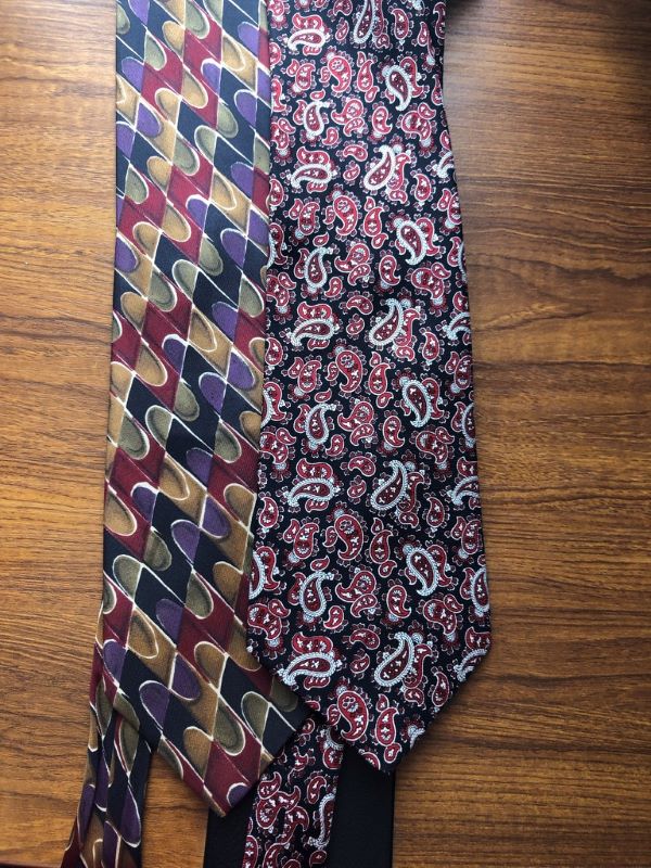 A Silk Bag made from 3 Silk Ties by Helena Roberts, Macclesfield u3a