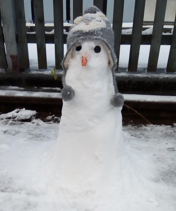 'Snowman' by Frances Davis of Leigh Estuary u3a