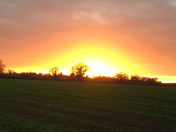 'Winter Sunset' by Robert Wolstenhome of Congleton u3a