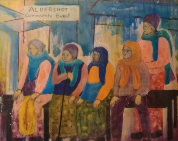 'A Market Square Community Event' by Liisa Brown, Hartley Wintney u3a