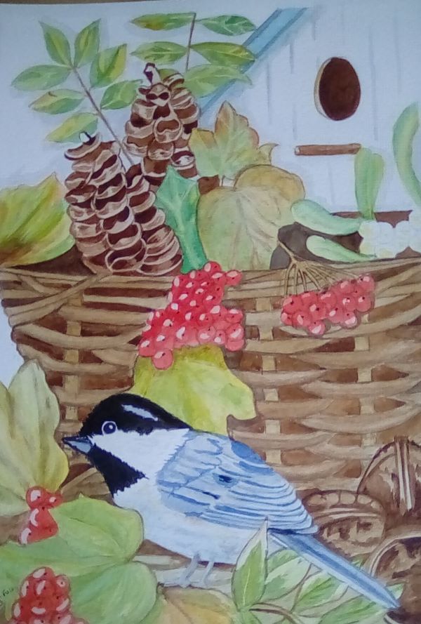 'Garden basket' by Jill Foley, Chester u3a