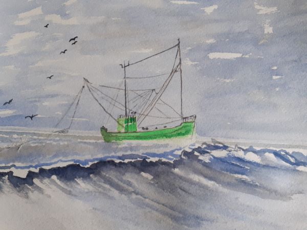 'Trawler' by Anne Pearson of Hale u3a