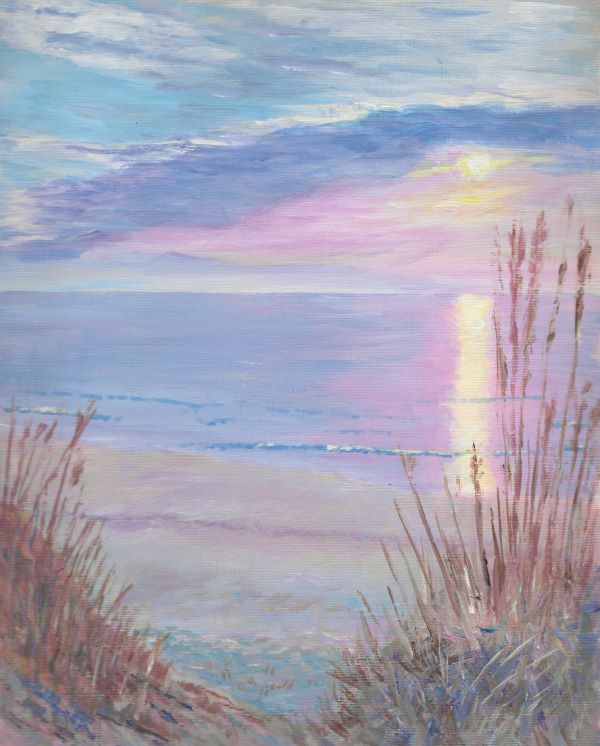'Beach at Sunset' by Neil Collins of Hale and District u3a