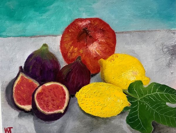 'Fruits and Fig Leaf' by Wendy Morgan, Bristol u3a