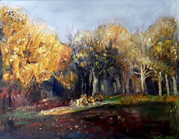 'Woodland scene' by Pam Wakefield of Marple & District u3a