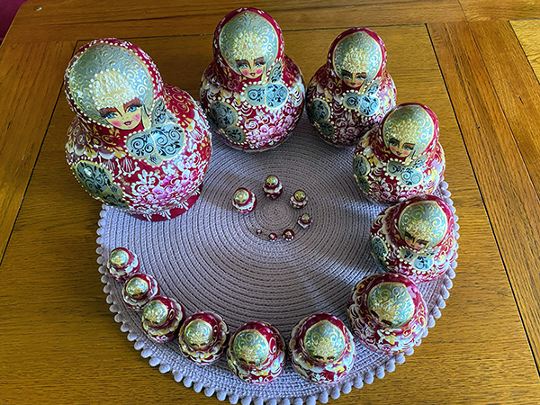 'Nesting Dolls' by Ruth Askew of Preston & District U3A