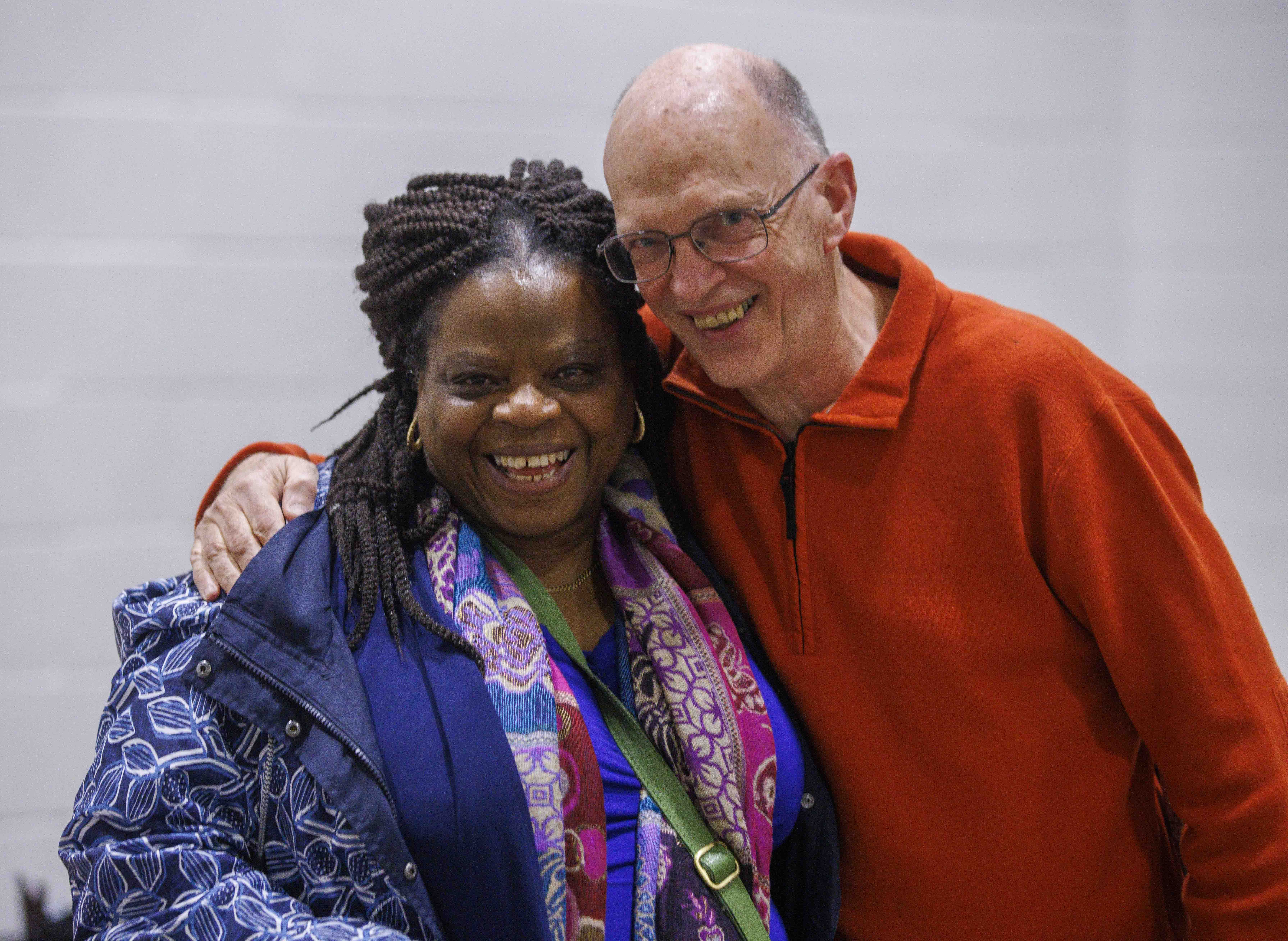 Two u3a members pose for the camera